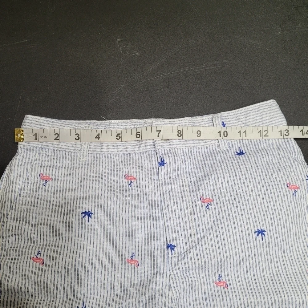 Children's Place Flamingo Striped Chino Shorts Size 12‎